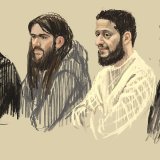 Salah Abdeslam (à droite), Mohamed Abrini (à gauche) et leurs six coaccusés avaient été reconnus coupables fin juillet d'"assassinats dans un contexte terroriste" (archives).